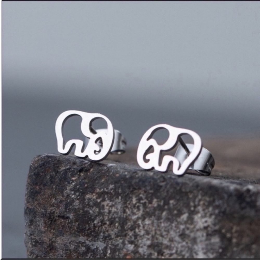 🔥5 for $25🔥 Stainless Steel Elephant Earrings